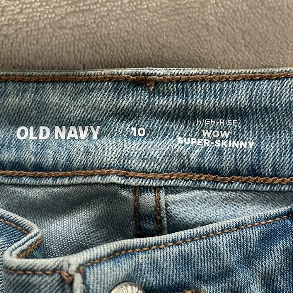 Old Navy Women's Denim Straight Leg Jeans - Light Blue - Picture 4 of 5